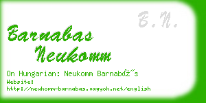 barnabas neukomm business card